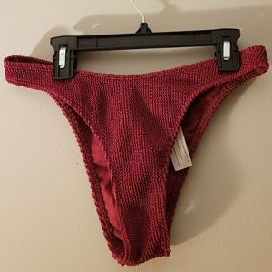 Hollister- Ribbed High-Leg Bikini Bottom